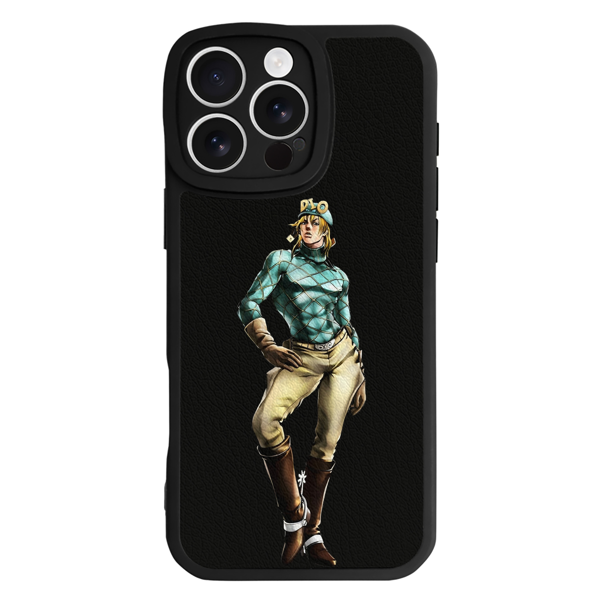 （画像用） ジョジョの奇妙な冒険 ディオ?ブランドー JoJo's Bizarre Adventure Dio Brando 【iPhone 16シリーズ対応】シリコンスマホケース（レザー調） 材質：シリコン